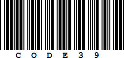 An example of a Code 39 barcode.